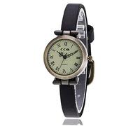ITVIP Women's Watches, Elegant and Simple Roman Numeric Dial Literary Personality Retro Thin Band Quartz Watch 230mm Black