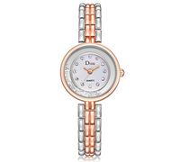 ITVIP Women's Wrist Watch Small Watch with Crystal Ball and Diamond Dial Fashion Rose Gold High End Quartz Watch 194 b