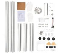 ITX Computer Open Case Bracket, Aluminum Alloy DIY Bare Frame, Mining Rig Frame with Split Hardware Structure, Good Heat Dissipation for ITX Test Bench, Supports ATX Power Supply a (Silver)