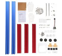 ITX Computer Open Case Bracket, Aluminum Alloy DIY Bare Frame, Mining Rig Frame with Split Hardware Structure, Good Heat Dissipation for ITX Test Bench, Home Computer Case Bracket (Blue Red)