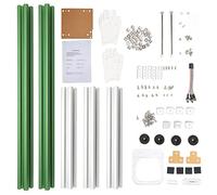 ITX Computer Open Case Bracket, Mining Rig Frame ITX Test Bench, Aluminum Alloy DIY Bare Frame with Split Hardware Structure, Good Heat Dissipation Open Design for Home PC Builders (Green Silver)