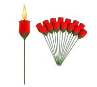 ITXOXF Fire Rose Magic - 20 Pack Rose Torches with Wax Block, Flame Appearing Trick Props for Professional Magicians, Wedding Proposals, Stage & Close-Up Shows