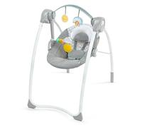 ity by Ingenuity Milestone Swing, Toy Bar, Foldable Swing, 6-Speed, Music, for Ages 0-9 Months, Up to 20 Pounds, Grey