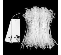 iTYOOS 1000 Pcs Plastic Price Tag Fastener - Transparent White Snap Lock Security Tags Loop 13CM Pin