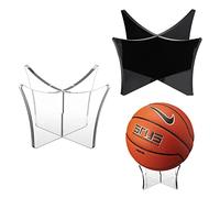 iTYOOS 2 PCS Acrylic Football Display Stand Basketball Holder Display Ball Stand Rugby Display Stand Sport Ball Display Holder for Home School