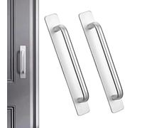 iTYOOS 2 PCS Black Kitchen Cupboard Handles Self Stick Cabinet Drawer Handles Pulls Self Adhesive Door Handle Pull Handles Helper with Adhesive for Kitchen Cabinet Drawer Closet Handles