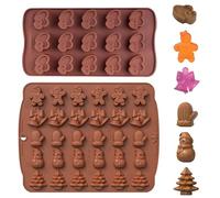 iTYOOS 2 Pcs Silicone Chocolate Moulds, Silicone Heart Moulds, Christmas Chocolate Moulds, Chocolate Bar Moulds, Jelly Mould, Chocolate Mold Suitable for DIY, Party, Valentine's Day, Christmas