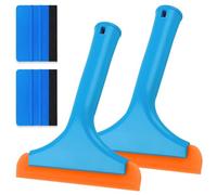 iTYOOS 4 Pcs Felt Edge Wiper, Silicone Squeegee, Shower Squeegees Auto Water Blade Water Wiper Windshield Squeegee, Window Film Squeegee for Window, Glass, Shower Door, Car Windshield, Mirror