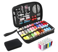 iTYOOS 62 Pieces Leather Craft Sewing Tools Kit Upholstery Repair Kit DIY Leather Hand Stitching Tool Kit Sewing Kit with Case Portable Sewing Supplies for Upholstery Leather Carpet Canvas Repair