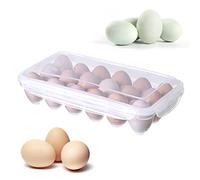 iTYOOS Farmhouse Egg Holder: 18 Grid Plastic Eggs Organizer Box, Transparent, Rectangular, Sturdy, Sealed, Portable, Perfect for Refrigerator, Camping, Picnic, BBQ, Party