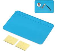 iTYOOS Soldering Mat with Grids,Heat-Resistant Soldering Station Mat,Insulation Silicone Circuit Repair Mat,Anti Static Electronics Repair Pad for Phone Computer Watch Repairs