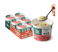 iTz noT Instant Power Protein Rice Pot - Beef Flavour with Veggies | High Protein(20g) & High Fibre(10g) | Low Carb Vegan Meal | High Protein Ready Meal Pot | Gluten-Free | 110g (Pack of 6)
