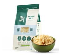 iTz noT JUST Protein Rice 500g (Pack of 1) - High Protein (20g) & High Fibre (10g), Plant-Based Rice Alternative, Vegan, Gluten-Free, Non-GMO, Low Fat, Ready in 5 Minutes, Healthy Diet Friendly Meal