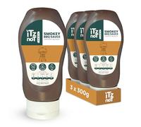 iTz noT jusT Smokey BBQ Sauce 300ml, Pack of 3-Low Calorie BBQ Sauce (16 Cals/Serving), No Added Sugar, Fat Free, Keto Friendly, Vegan & Gluten-Free, Low Carb BBQ Dip & Marinade for Grilling & Cooking