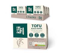 iTz noT JUST TOFU Black Pepper | Vegan High Protein Tofu | Plant Based Nigari Tofu | Low Fat Low Carb Gluten Free Meat Alternative | Dairy Free Source of 9 Essential Amino Acids | 6 x 280g