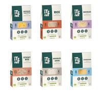 iTz noT jusT Variety Mix Pack 200g(Pack of 6)- Konjac Shirataki Rice, Sticky Rice, Couscous, Udon & Noodles Thai Style, Low Carb, Ready to Eat, Gluten Free, Plant-Based, No Added Preservatives