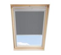 Blackout Budget Roller Blind compatible with VELUX Roof Windows with size code C02, Grey