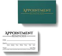 ITZAMNA Green Appointment Cards Vintage Client Appointment Reminder Card for Salon Makeup Artist Hair Stylist Nail Beauty Therapy Dentist pet Care 100 Card