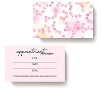 ITZAMNA Your Next Appointment Cards Cherry Blossom Sakura Pink Client Appointment Reminder Card for Salon Makeup Artist Hair Stylist Nail Beauty Therapy Dentist pet Care Pack of 100