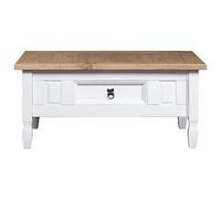 itzcominghome Corona Coffee Table Mexican Solid Pine 1 Drawer Livingroom 100X60