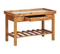 itzcominghome Potting Table Garden Planting Wood Work Bench Patio Storage stand