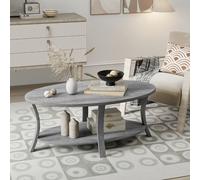 Itzcominghome sonoma Grey Coffee Table Living room Table with shelf 111 cm