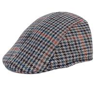 Itzu Boys Tweed Flat Cap Hat Houndstooth Cotton Youth Kids in Beige