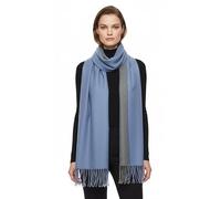 Itzu Ladies Super Soft Luxurious Reversible Warm Blanket Scarf Wrap Shawl in Blue/Grey