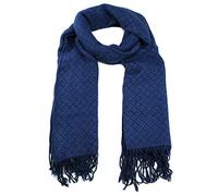Itzu Luxury Super Soft Woven Diamonds Check Pattern Design Scarf Unisex in Blue