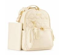 Itzy Ritzy Baby Changing Bag Backpack | Large Nappy Bag with Changing Mat | Big Enough for Their World, Organised for Yours | 19 Pockets, Insulated Bottle Holders, Pram Straps | Diaper Pack (Milk)