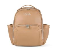 Itzy Ritzy Baby Diaper Bag Chic, Compact Mini Backpack with Changing Pad, 10 Pockets (6 Internal, 4 External), Chai-Plus