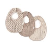Itzy Ritzy Baby Muslin Bibs Set of 3 - Soft Cotton Dribble Bibs with Adjustable Closure, Absorbent Teething Bibs for Baby Girl and Boys, Designed for Drool & Feeding - Checkerboard