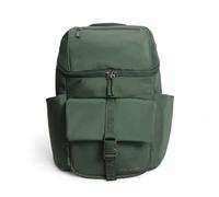 Itzy Ritzy Belong Bucket Backpack - Lightweight Diaper Bag Backpack Featuring 16 Pockets, Bucket Top Opening, Stroller Straps & Changing Pad - Organized and Stylish Everyday Family Backpack (Green)