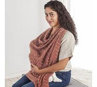 Itzy Ritzy Breastfeeding Boss Multi-Use Cover - A Nursing Cover, Swaddle, Car Seat Cover, Tummy Time Mat and Burp Cloth All in One - Made of Muslin Fabric & Measures 47” x 47”, Mudcloth