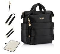 Itzy Ritzy Dream Convertible Diaper Bag Tote Backpack - Baby Diaper Bag with 14 Pockets, Changing Pad & More (Midnight Black)