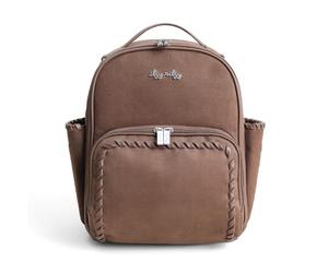 Itzy Ritzy Mini Diaper Bag Backpack - Chic, Compact Mini Plus Backpack with Changing Pad, 10 Pockets (6 Internal, 4 External), Grab-Top Handle & Rubber Feet (Aspen)