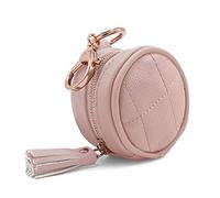 Itzy Ritzy Pacifier Case with Clip - Pacifier Charm Pod Includes Clasp to Easily Attach to a Diaper Bag or Purse; Measures 2.5" in Diameter and Holds 2 Pacifiers, Blush