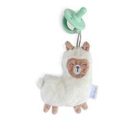 Itzy Ritzy Pacifier and Lovey Set; Detachable Plush Llama and Coordinating Green Silicone Pacifier; Ideal for Ages 0 Months and Up, Llama