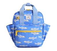 Itzy Ritzy Toddler Backpack - Daycare Bag - Features Adjustable Shoulder Straps, 2 Side Pockets & Spacious Interior with Wipeable Fabric Lining & Name Label, Airplane