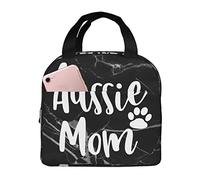 IUBBKI Aussie Mom Australian Shepherd Lunch Bags Insulated Lunch Box with Pocket Reusable Cooler Tote Bag for Picnic Beach