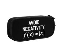 IUBBKI Avoid Negativity Funny Math Pencil Case Large Capacity Double Layer of Fice School Por Table Pencil Case
