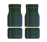 IUBBKI Black Watch Ancient Original Scottish Tartan Car Front and Rear Floor Mats, Car Mats, Complete Set of 4 Carpets, All Weather Protection