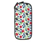 IUBBKI BlackBerry and Blueberry Pencil Case Large Capacity Durable Pencil Pouch Storage Pen Bag with Zipper Pouch Box Stationary Case
