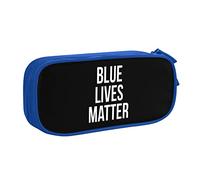 IUBBKI Blue Lives Matter Pencil Bag Large Capacity Double Layer of Fice School Por Table Pencil Case