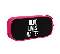 IUBBKI Blue Lives Matter Pencil Bag Large Capacity Double Layer of Fice School Por Table Pencil Case