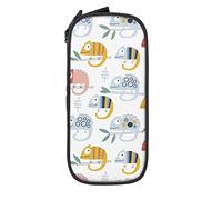 IUBBKI Cartoon Chameleon Pencil Case Large Capacity Durable Pencil Pouch Storage Pen Bag with Zipper Pouch Box Stationary Case