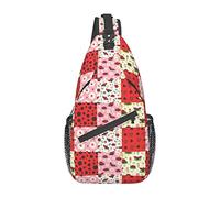 IUBBKI Cartoon Ladybug Killer Whale Crossbody Bag Men'S Chest Cross Body Bag, Light, For Hiking And Travel