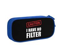 IUBBKI Caution I Have No Filter Pencil Bag Large Capacity Double Layer of Fice School Por Table Pencil Case