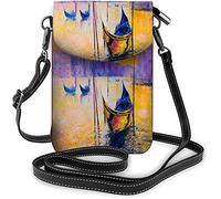 IUBBKI Cityscape Crossbody Cell Phone Purse Istanbul Bosphorus Galata Historical Landmarke Landscape TourismWallet Handbag