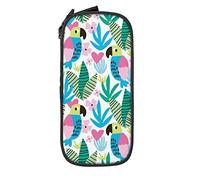 IUBBKI Colorful Parrot Pencil Case Large Capacity Durable Pencil Pouch Storage Pen Bag with Zipper Pouch Box Stationary Case